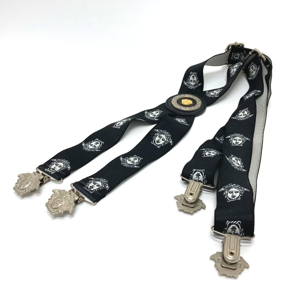 VERSACE belt Rubber black Medusa mens Used Authentic