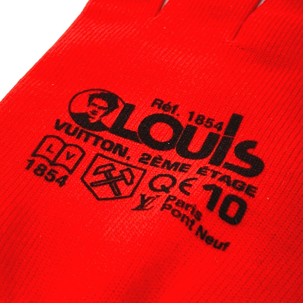 LOUIS VUITTON gloves MP2336 Nylon Red Gon RGB mens Used Authentic
