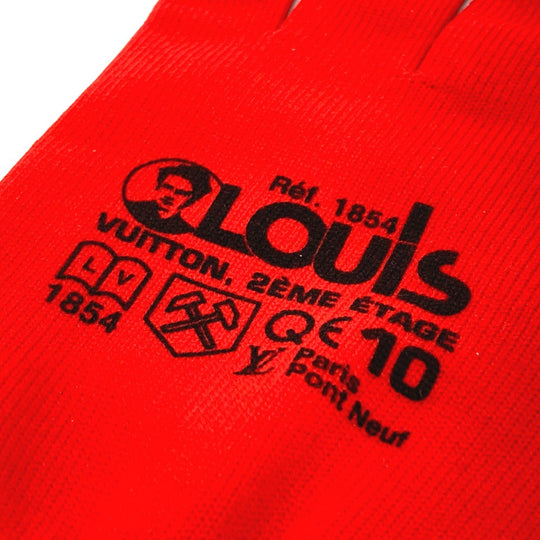 LOUIS VUITTON gloves MP2336 Nylon Red Gon RGB mens Used Authentic