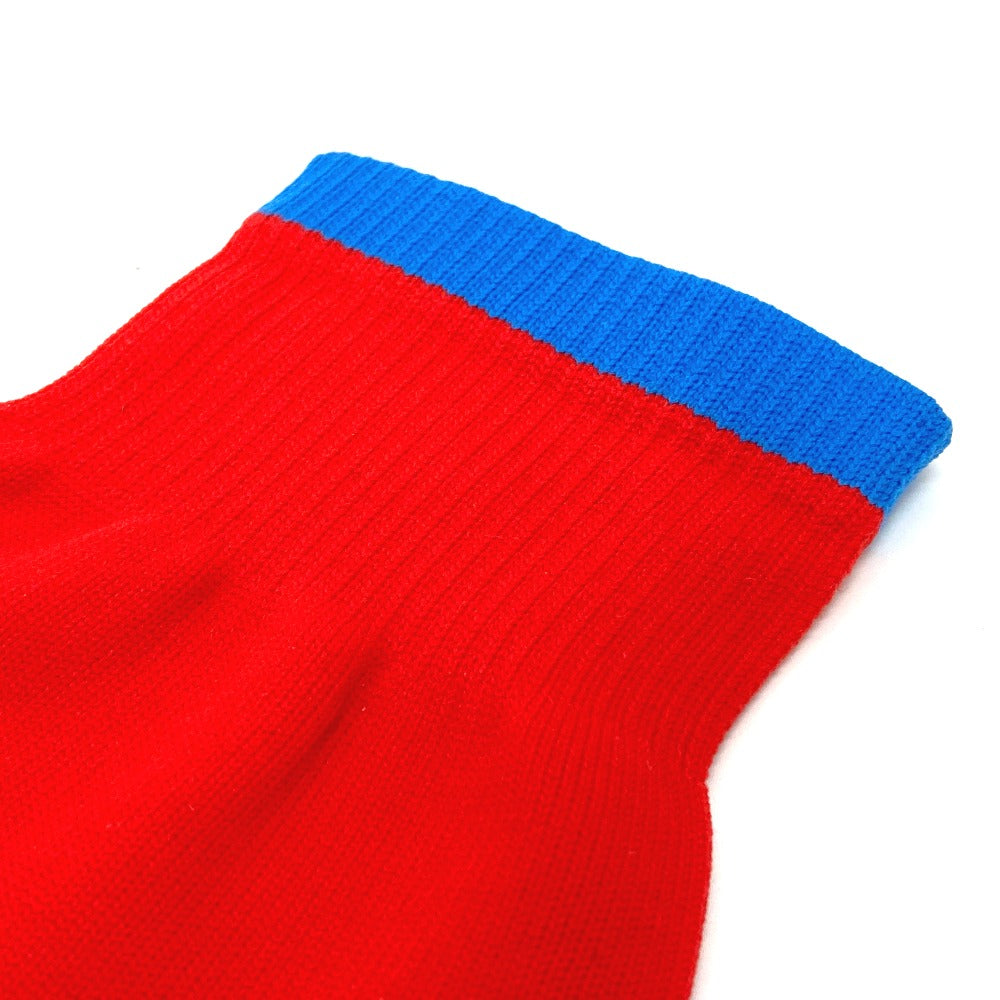 LOUIS VUITTON gloves MP2336 Nylon Red Gon RGB mens Used Authentic