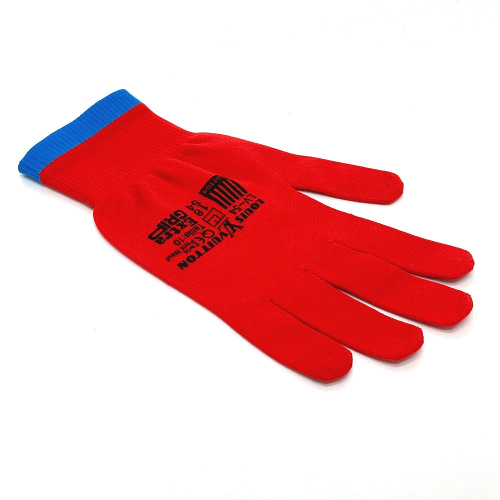 LOUIS VUITTON gloves MP2336 Nylon Red Gon RGB mens Used Authentic