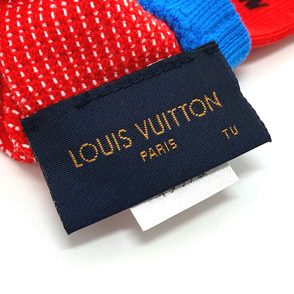 LOUIS VUITTON gloves MP2336 Nylon Red Gon RGB mens Used Authentic