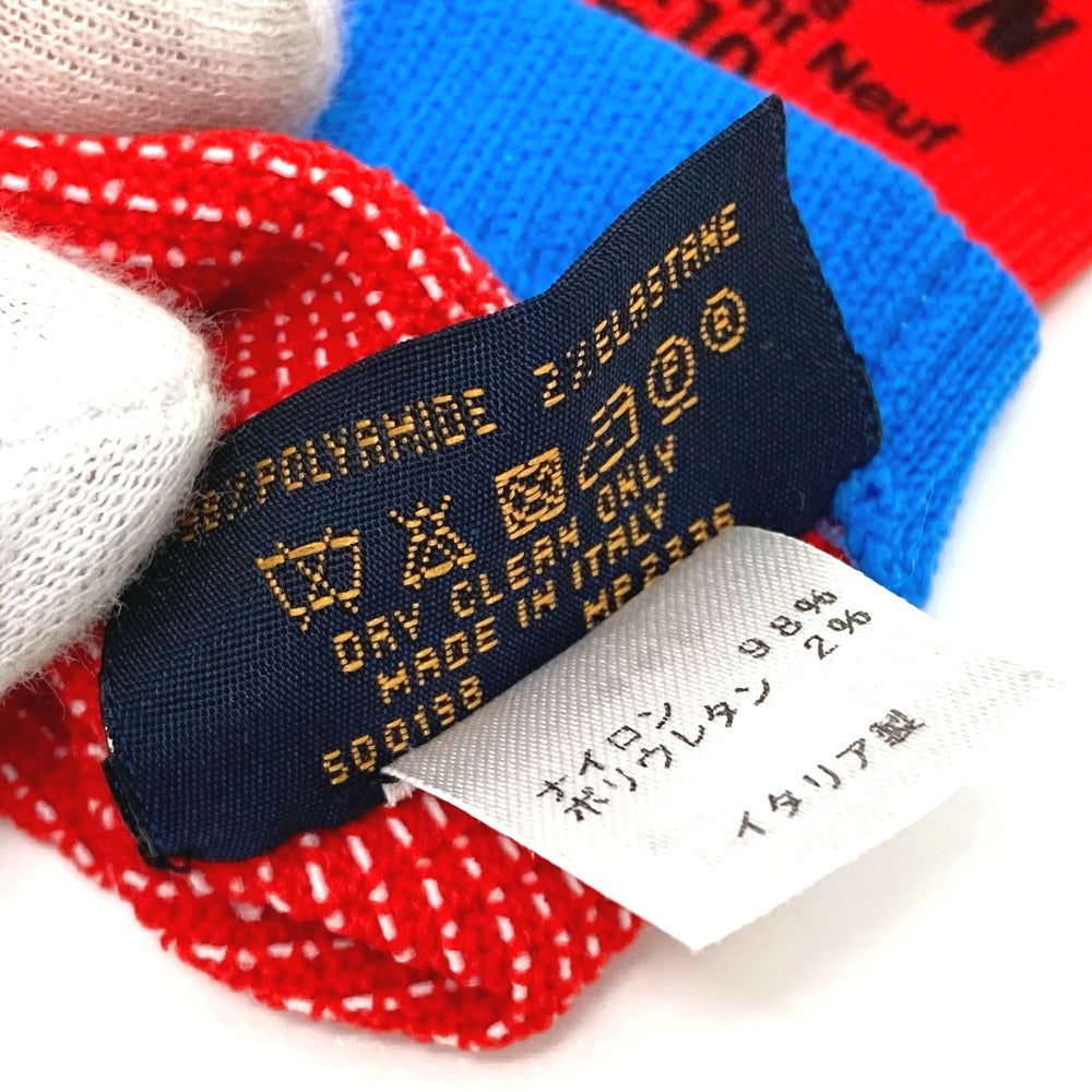 LOUIS VUITTON gloves MP2336 Nylon Red Gon RGB mens Used Authentic