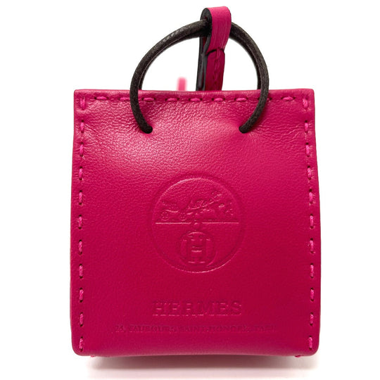 HERMES charm Anyo Miro pink Shopper sack orange Women Used Authentic