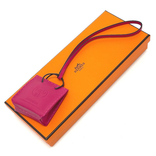 HERMES charm Anyo Miro pink Shopper sack orange Women Used Authentic