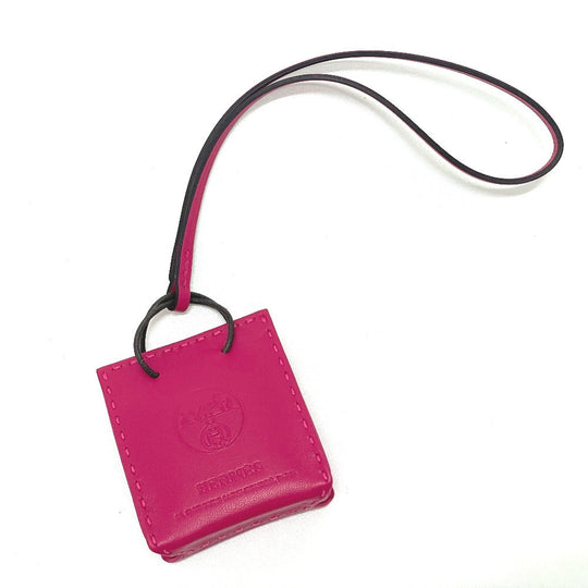 HERMES charm Anyo Miro pink Shopper sack orange Women Used Authentic