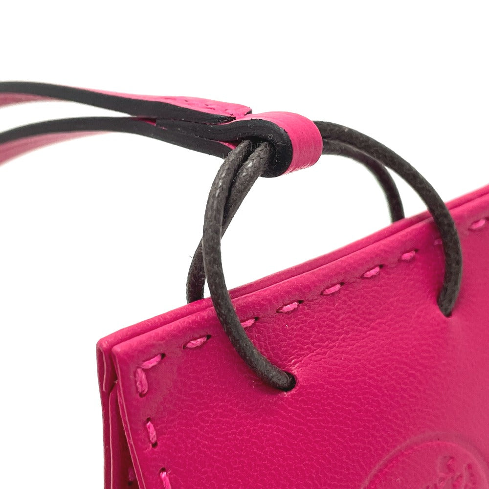 HERMES charm Anyo Miro pink Shopper sack orange Women Used Authentic