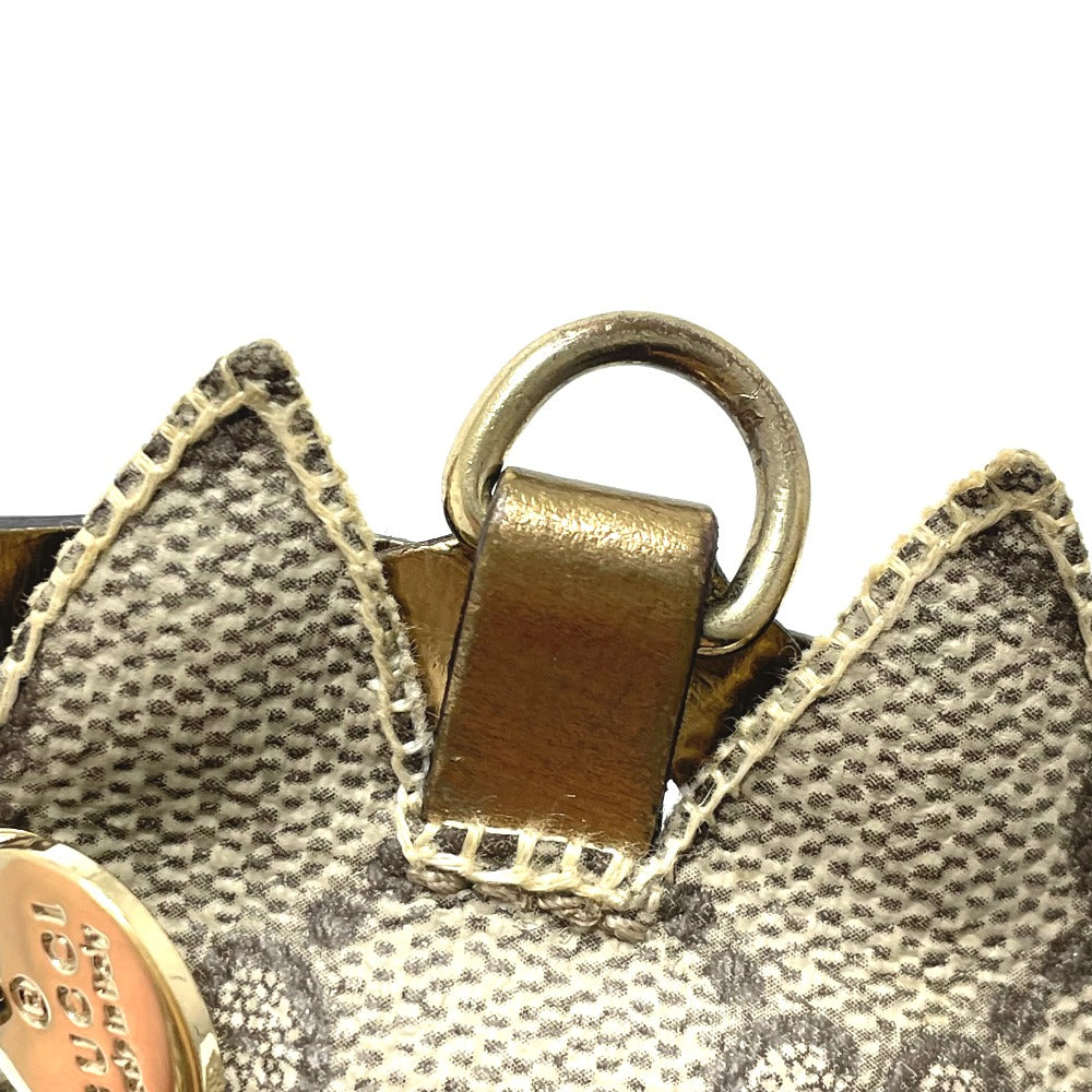 GUCCI charm GG Supreme Canvas beige Fox Guccioli Women Used Authentic