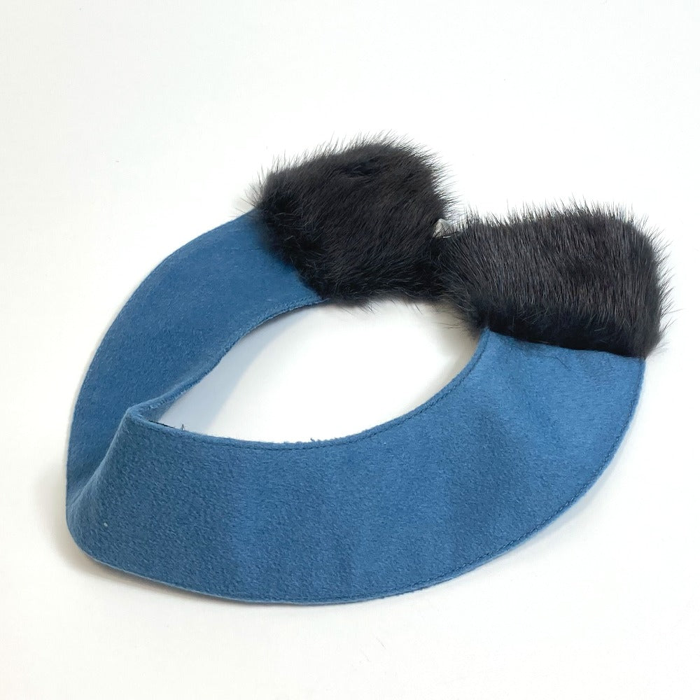 FENDI Other fashion goods cashmere Blue x gray False collar Attached color Women Used Authentic