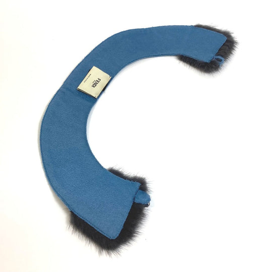 FENDI Other fashion goods cashmere Blue x gray False collar Attached color Women Used Authentic