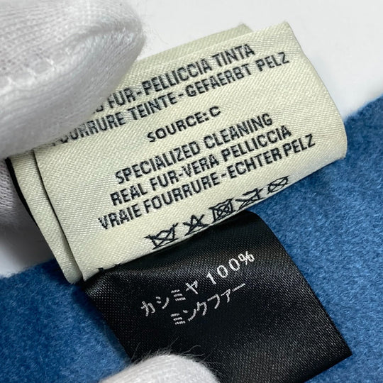 FENDI Other fashion goods cashmere Blue x gray False collar Attached color Women Used Authentic