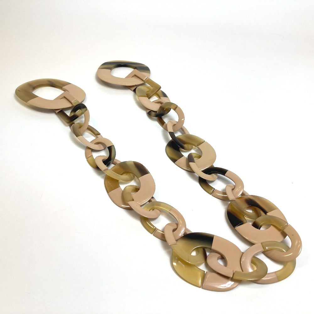HERMES Necklace Buffalo horn Beige type Duncan Women Used Authentic