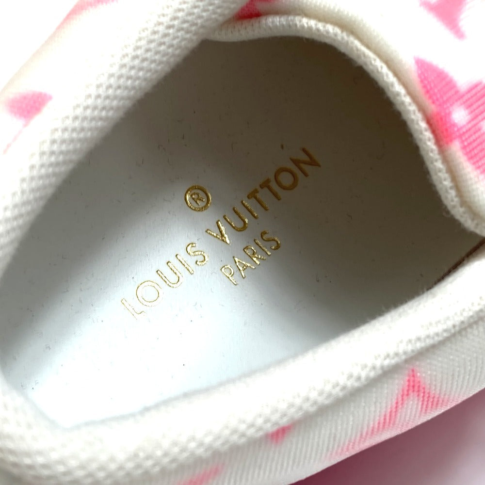 LOUIS VUITTON sneakers canvas White x pink Monogram Stellar line technical fabric 35.5