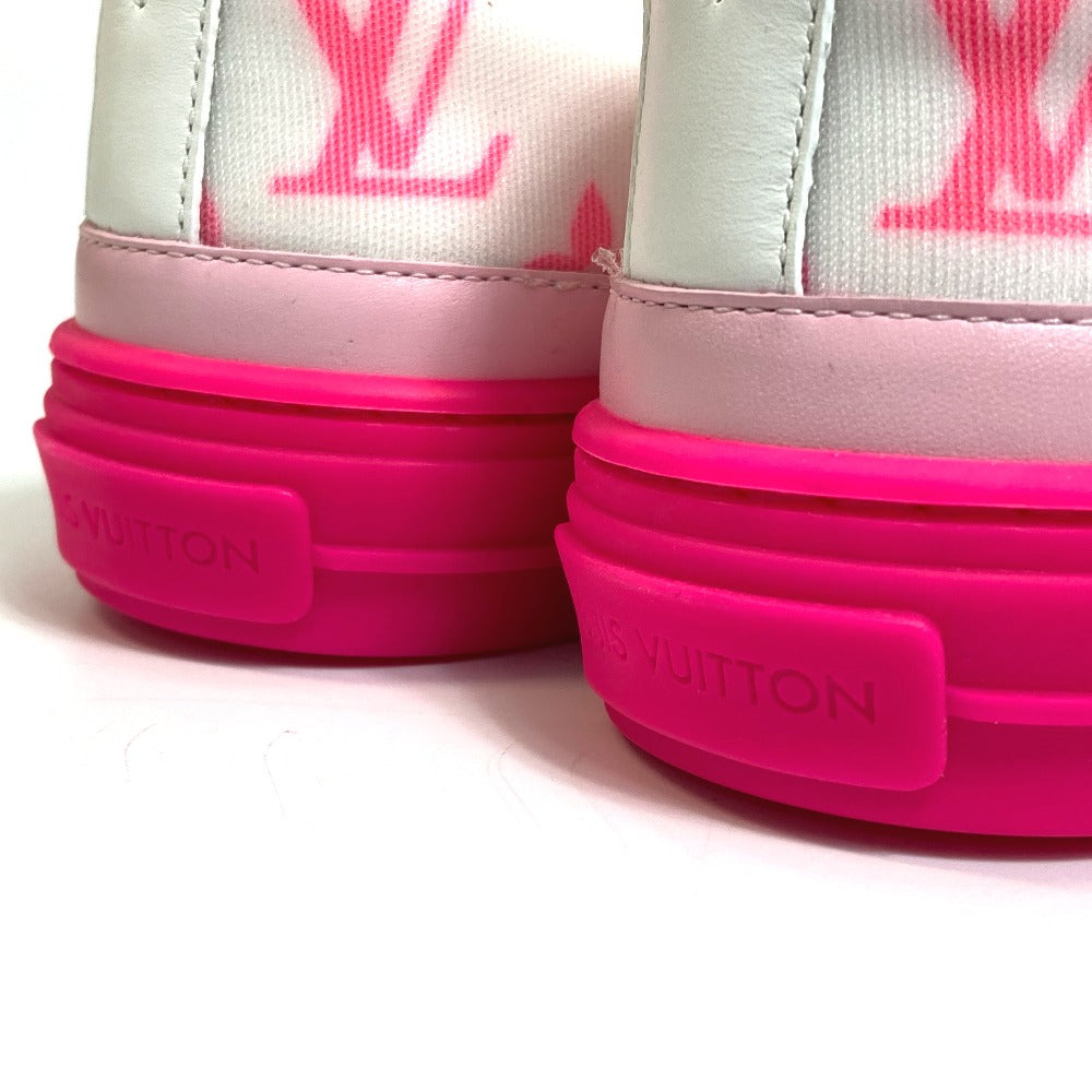 LOUIS VUITTON sneakers canvas White x pink Monogram Stellar line technical fabric 35.5