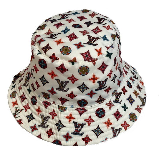 LOUIS VUITTON hat M76718 Nylon White x Multicolor Monogram Bob Lovely Gram unisex(Unisex) S Used Authentic