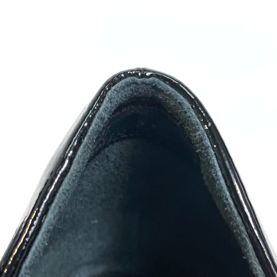 CHANEL Sandals G39050 Patent leather black COCO Mark CC design heel square heel Women 34 Used Authentic