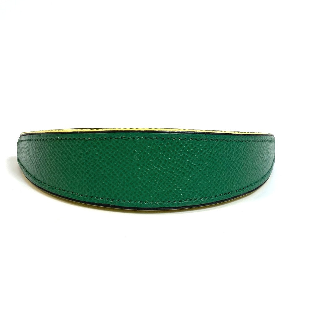 HERMES Coin case leather red x yellow x green watermelon unisex(Unisex) Used Authentic