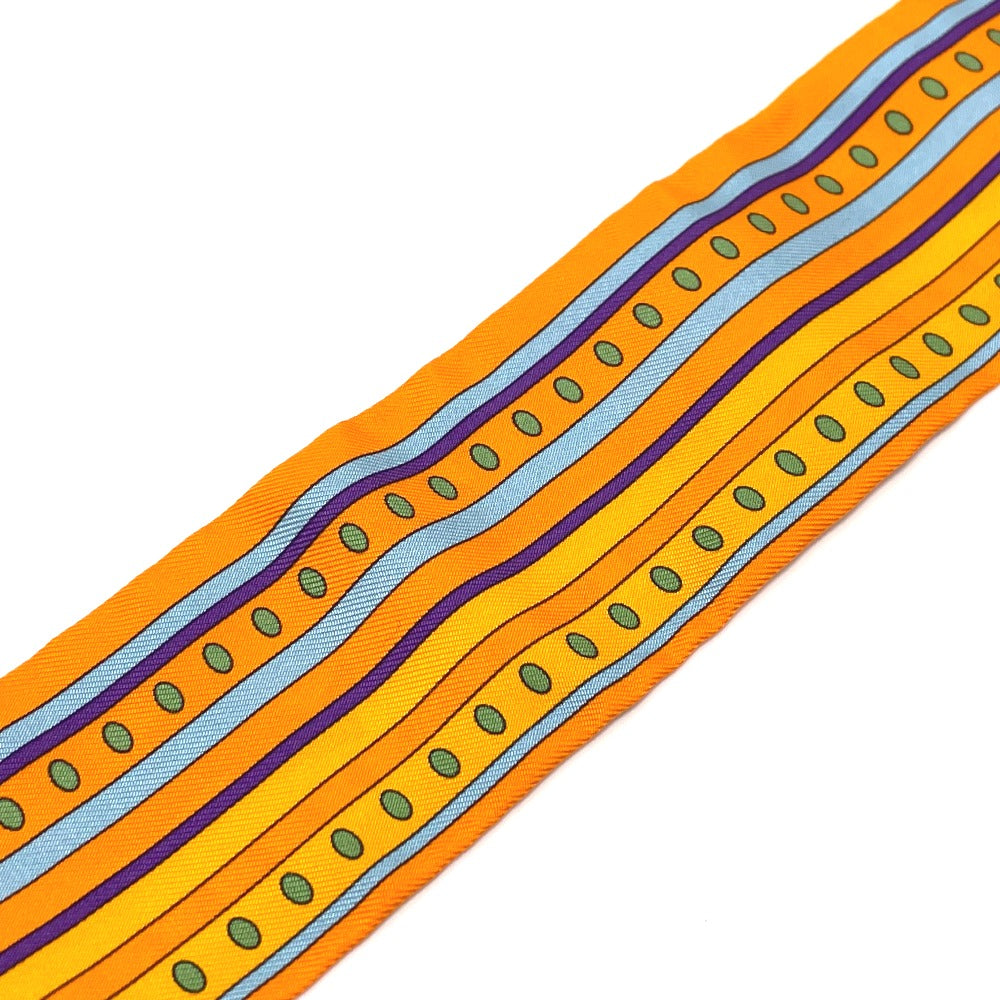 HERMES scarf silk Orange Horse horse SEQUENCES