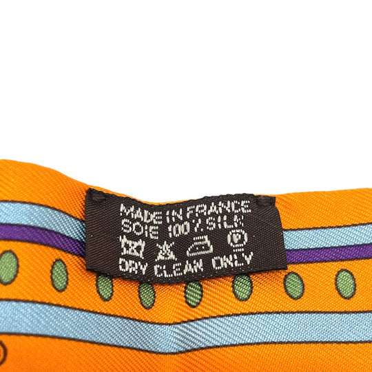HERMES scarf silk Orange Horse horse SEQUENCES