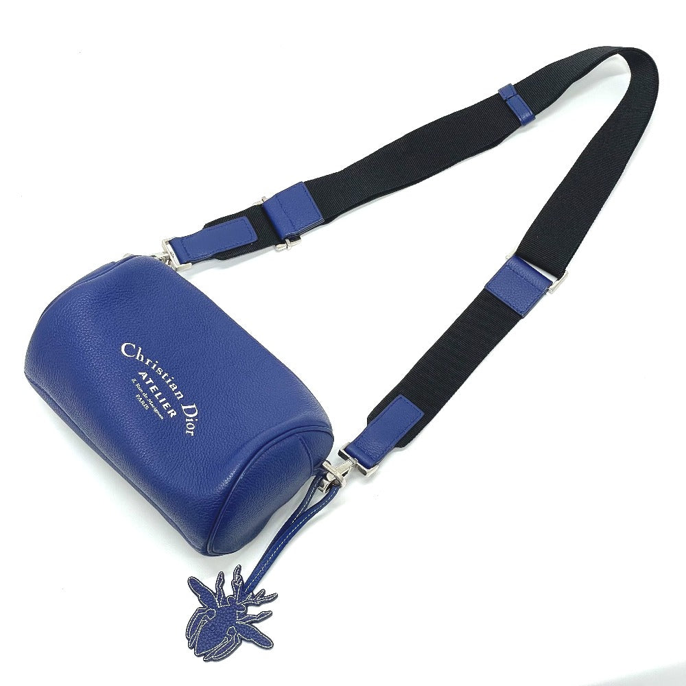 Dior Shoulder Bag leather blue Atelier Roller bag mens Used Authentic