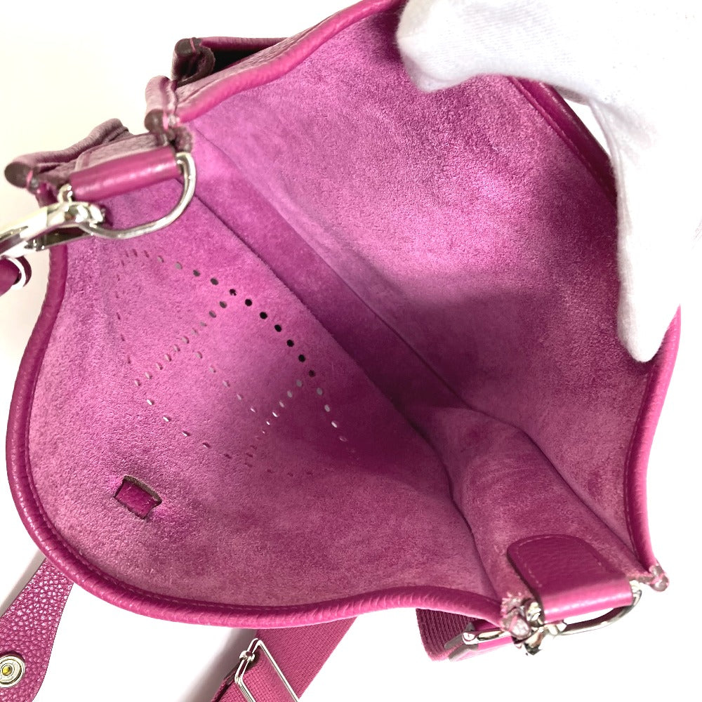 HERMES Shoulder Bag Taurillon Clemence Purple type Evelyn3 PM Troyes Women Used Authentic