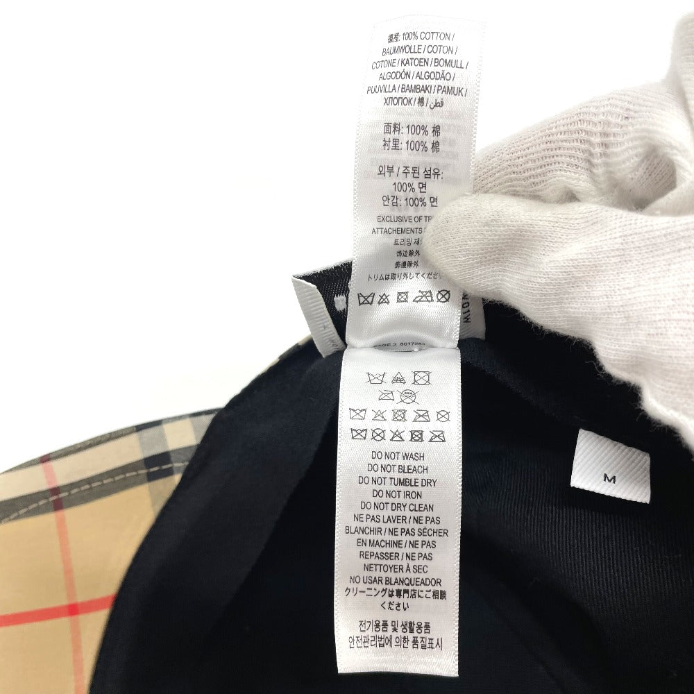 BURBERRY cap 8017283 cotton beige Vintage check TB logo mens(Unisex) M Used Authentic