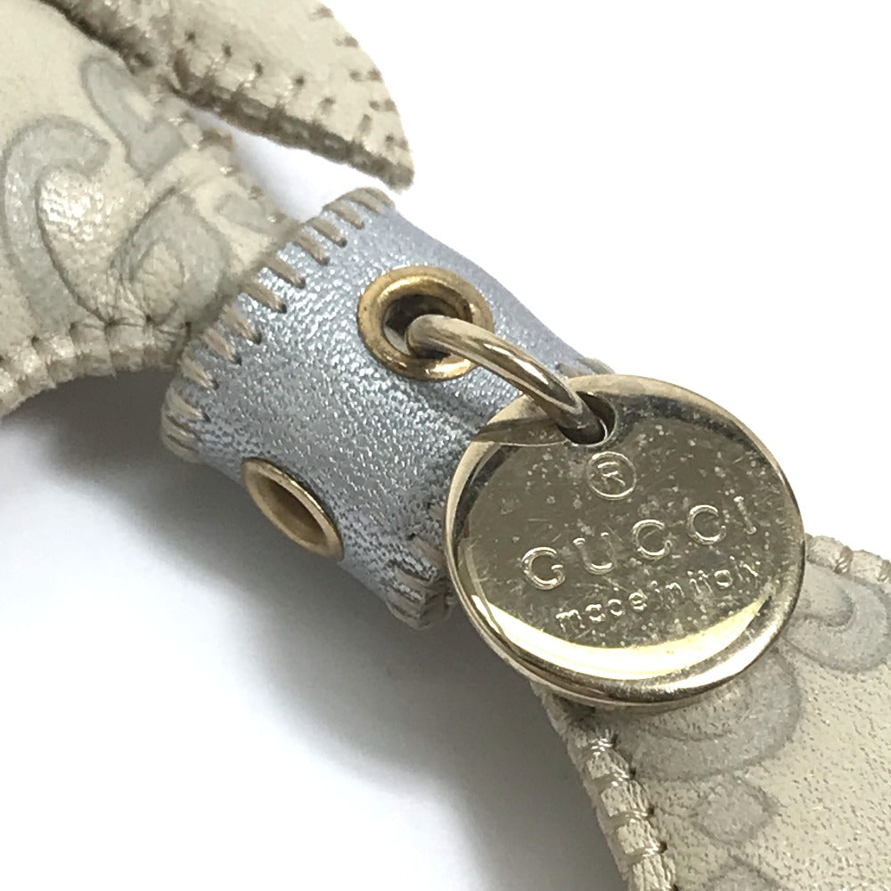 GUCCI charm leather beige GG Guccioli