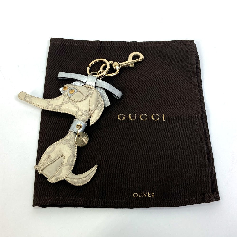 GUCCI charm leather beige GG Guccioli