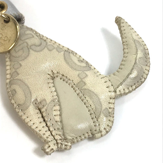 GUCCI charm leather beige GG Guccioli