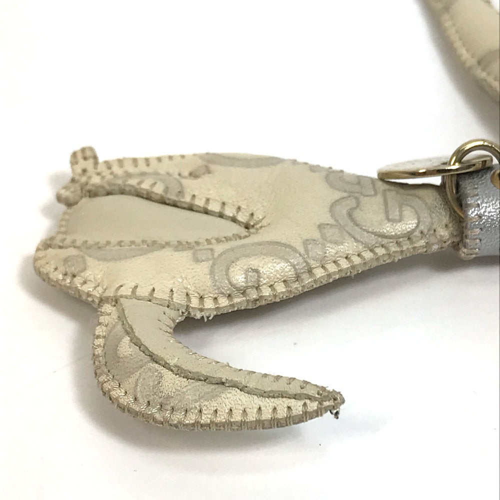 GUCCI charm leather beige GG Guccioli