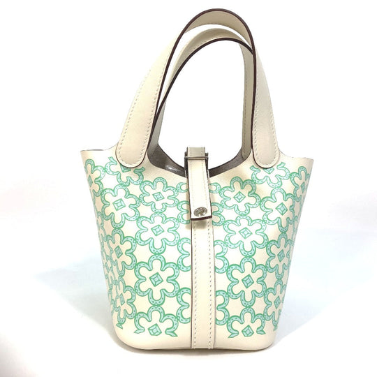 HERMES Handbag Swift green Picotan lock micro micro 14 Women Used Authentic