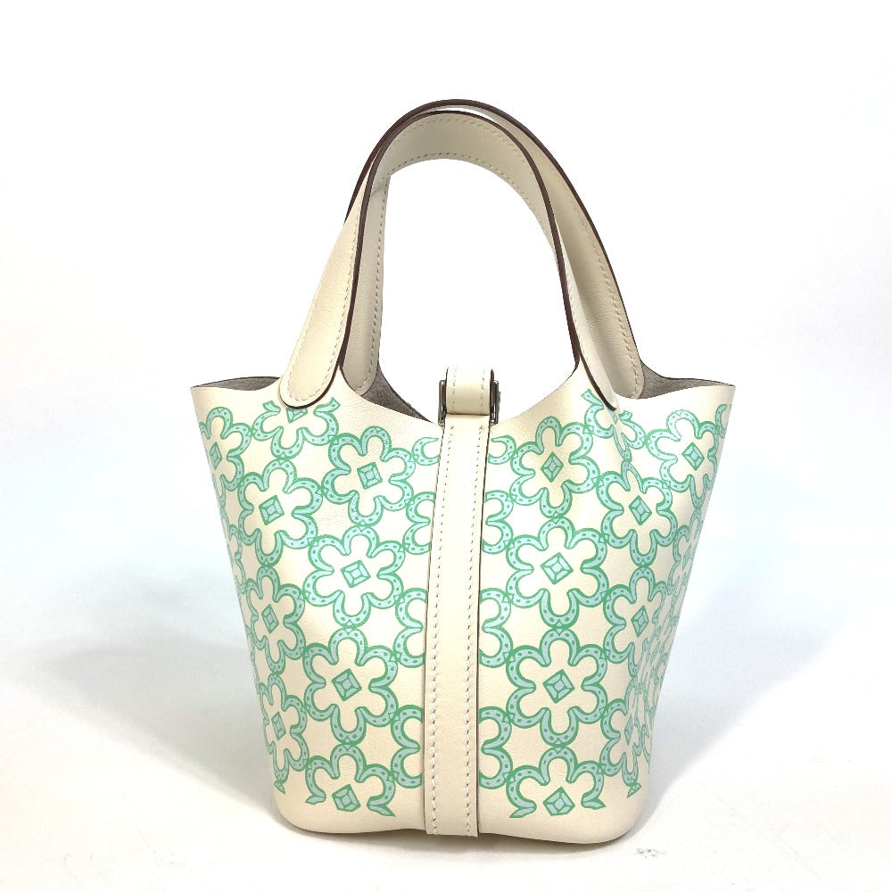 HERMES Handbag Swift green Picotan lock micro micro 14 Women Used Authentic