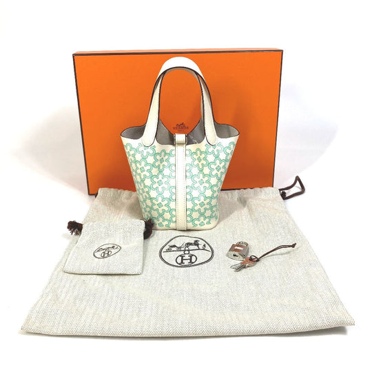 HERMES Handbag Swift green Picotan lock micro micro 14 Women Used Authentic