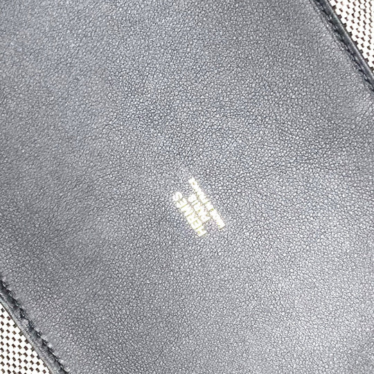 HERMES Tote Bag Canvas, Vaux Swift Black / White / Gray Hippo Bias H 40 Ambier GM Women Used Authentic