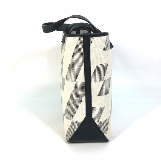 HERMES Tote Bag Canvas, Vaux Swift Black / White / Gray Hippo Bias H 40 Ambier GM Women Used Authentic