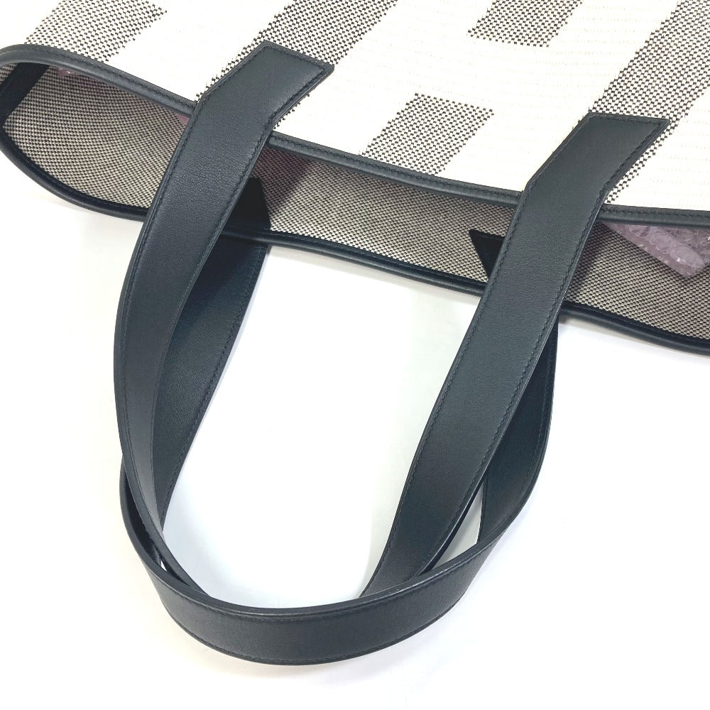 HERMES Tote Bag Canvas, Vaux Swift Black / White / Gray Hippo Bias H 40 Ambier GM Women Used Authentic