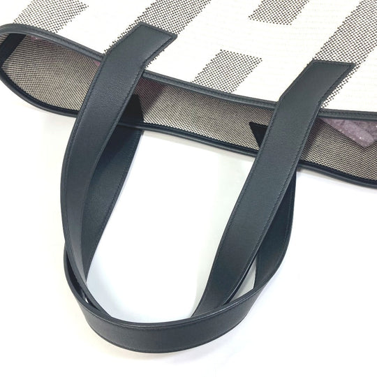 HERMES Tote Bag Canvas, Vaux Swift Black / White / Gray Hippo Bias H 40 Ambier GM Women Used Authentic