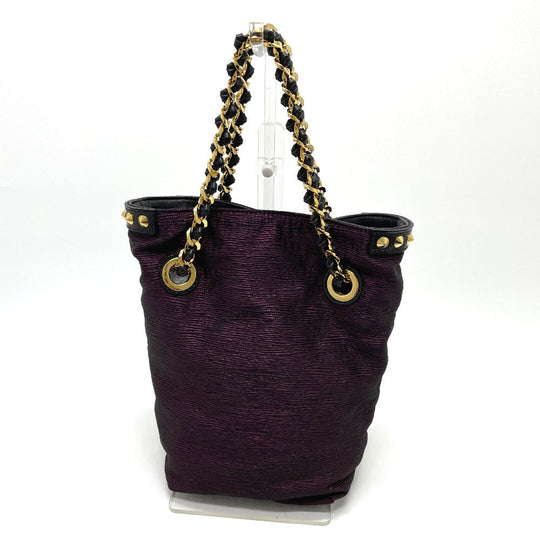 LOUIS VUITTON Tote Bag Canvas / leather Purple / Black Handbags/handbags Accessories of Deburju Neonoe Women Used Authentic