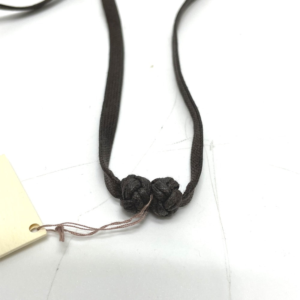 HERMES Necklace Buffalo horn Brown x Purple Women Used Authentic