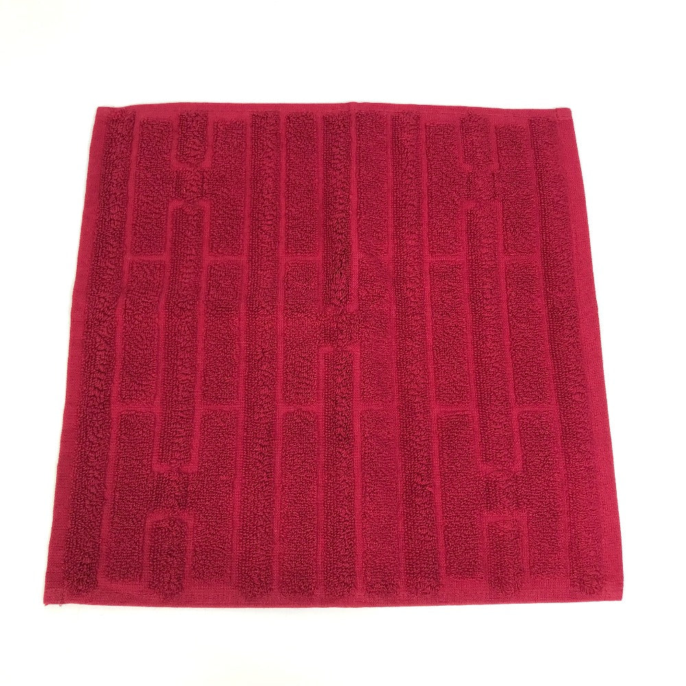 HERMES towel cotton white Face towel labyrinth unisex(Unisex) Used Authentic