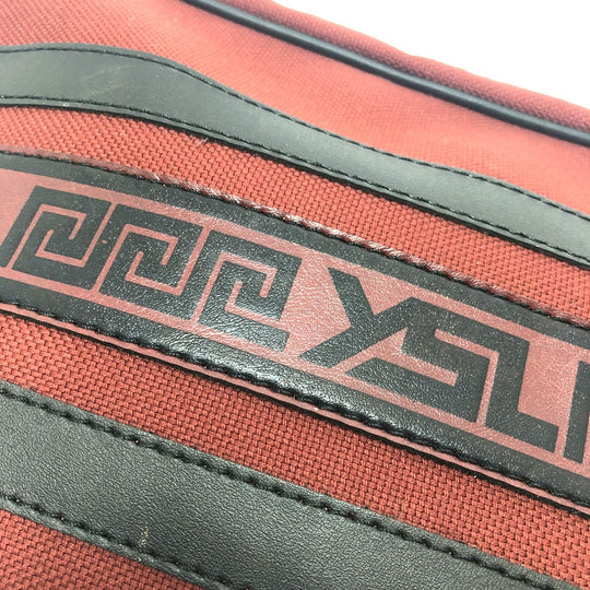 YVES SAINT LAURENT Shoulder Bag Canvas / leather Red logo Shoulder bag/logo unisex(Unisex) Used Authentic