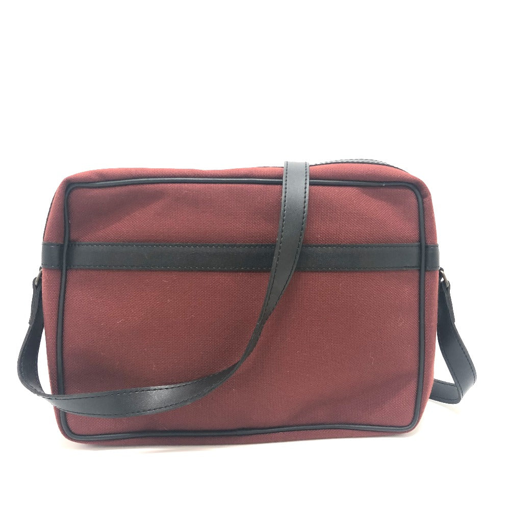 YVES SAINT LAURENT Shoulder Bag Canvas / leather Red logo Shoulder bag/logo unisex(Unisex) Used Authentic