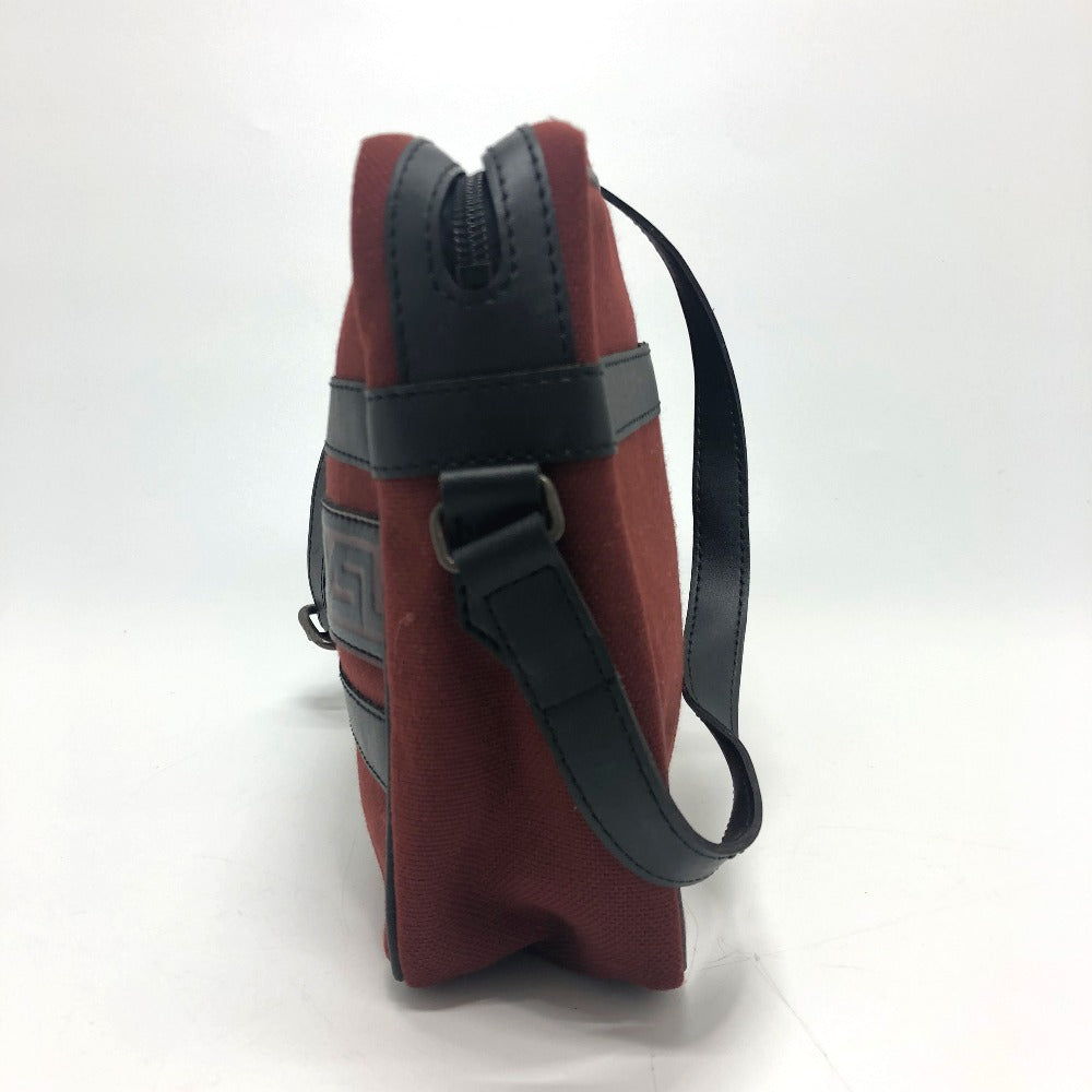 YVES SAINT LAURENT Shoulder Bag Canvas / leather Red logo Shoulder bag/logo unisex(Unisex) Used Authentic