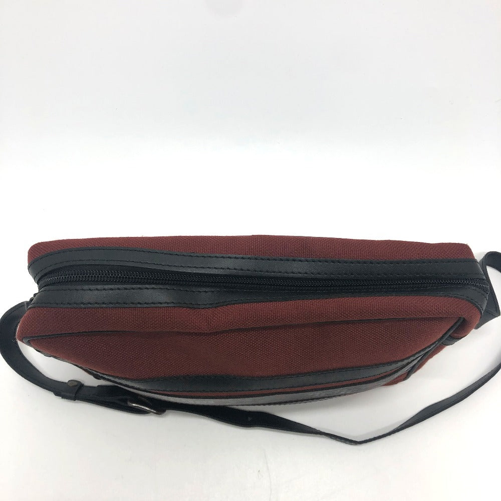 YVES SAINT LAURENT Shoulder Bag Canvas / leather Red logo Shoulder bag/logo unisex(Unisex) Used Authentic