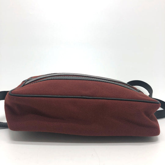 YVES SAINT LAURENT Shoulder Bag Canvas / leather Red logo Shoulder bag/logo unisex(Unisex) Used Authentic
