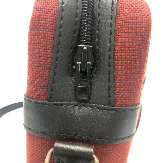 YVES SAINT LAURENT Shoulder Bag Canvas / leather Red logo Shoulder bag/logo unisex(Unisex) Used Authentic