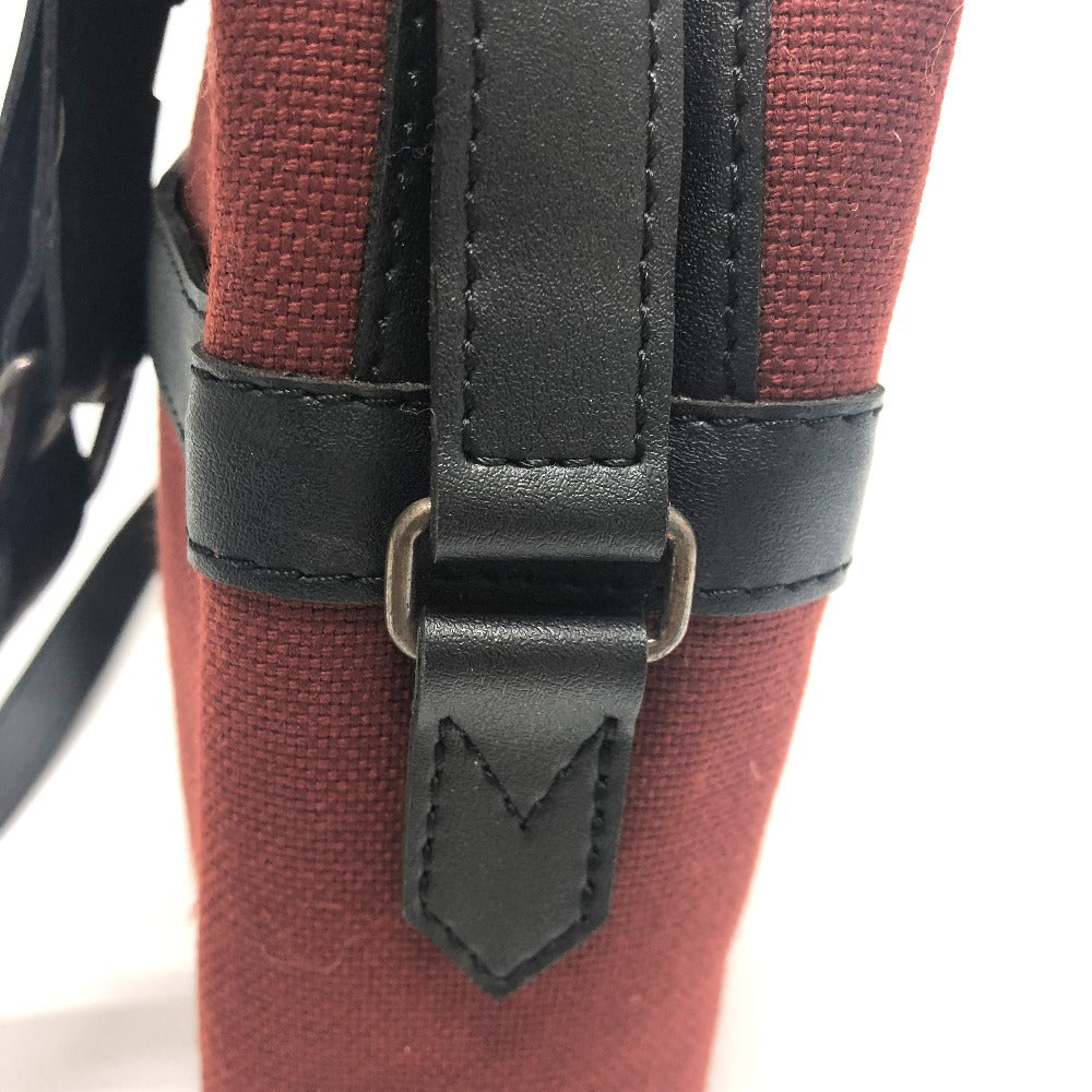 YVES SAINT LAURENT Shoulder Bag Canvas / leather Red logo Shoulder bag/logo unisex(Unisex) Used Authentic