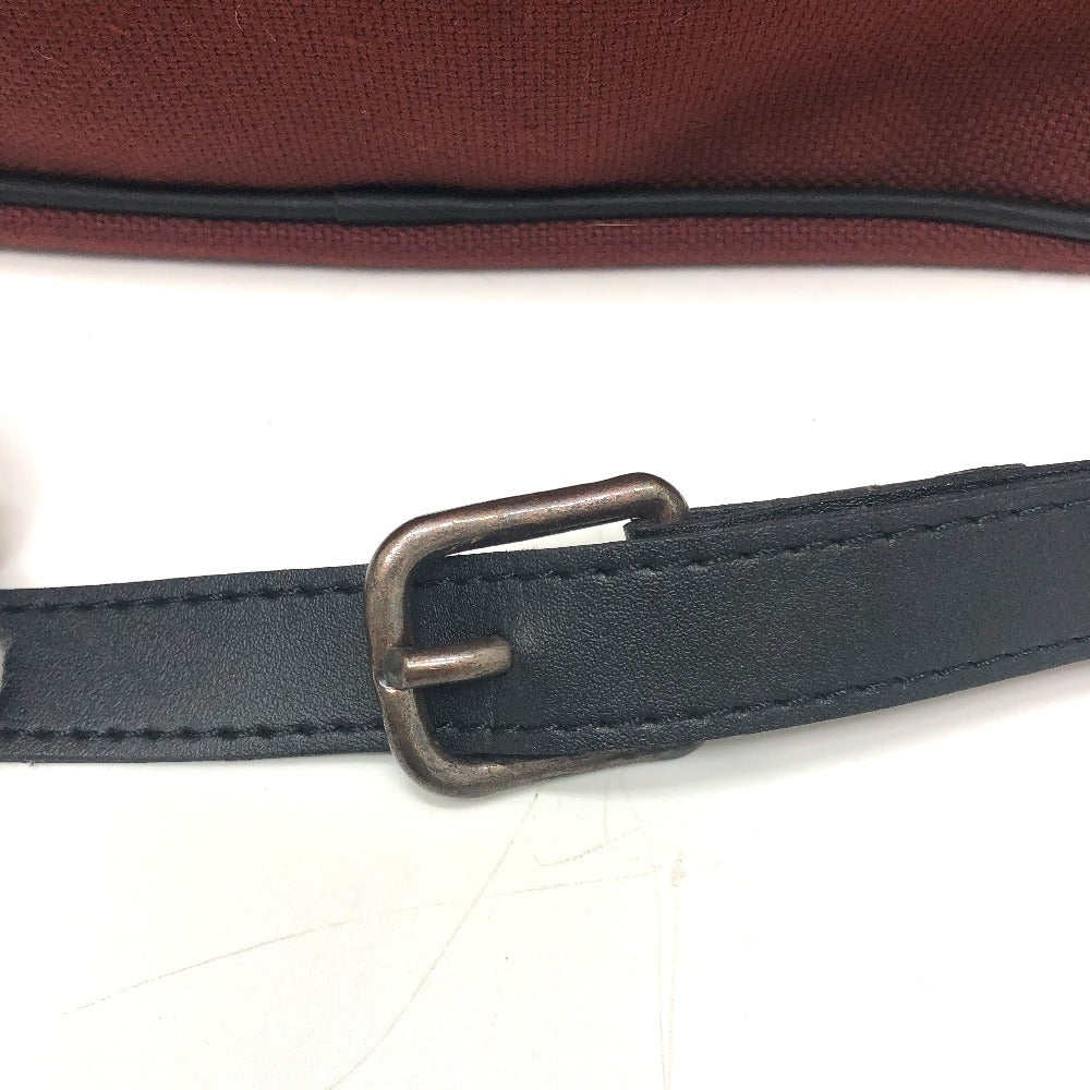 YVES SAINT LAURENT Shoulder Bag Canvas / leather Red logo Shoulder bag/logo unisex(Unisex) Used Authentic