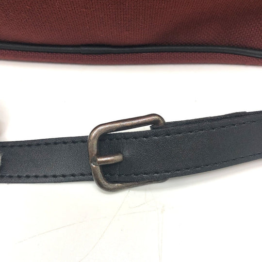 YVES SAINT LAURENT Shoulder Bag Canvas / leather Red logo Shoulder bag/logo unisex(Unisex) Used Authentic