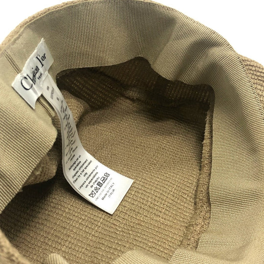 Dior Casquette 02DCP920A140 cotton beige logo Women 56 Used Authentic